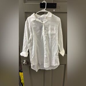Gap White Boyfriend Button Down